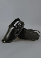 Khan's Wear Peshawri Chappal (Charsadda) Black
