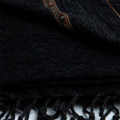Deenaar Black Acrylic Wool Shawl