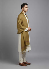 Peshawari Dhussa Shawl (Medium) - Golden Brown