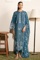 Cross Stitch | Mahiri Lawn 25 | TEAL SERENITY