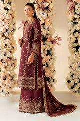 Alizeh | Luxury Raw Silk | AF-RS-01-SALSA