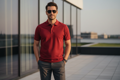 Zayan Men’s Premium Red Polo Shirt – Slim Fit Export Quality Cotton