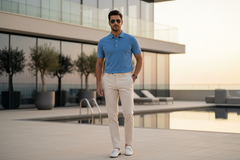 Zayan Men’s Premium Sky Blue Polo Shirt – Slim Fit Export Quality Cotton