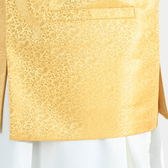 Boys Poly Viscose Waistcoat (Essential)-Yellow | Zayan Clothing UK