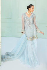 Fatima Khan | Luxury Pret 24 | MINHA (GREY ORGANZA)