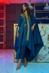 Wardha Saleem | Luxury Pret Fusion Wear | MIDNIGHT – FORMAL DRAPE