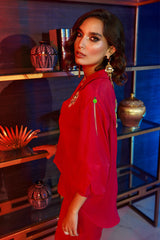 Wardha Saleem | Luxury Pret Fusion Wear | GOSSIP GIRL – HOT PINK CO-ORD SET