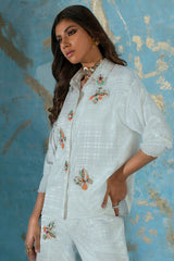 Wardha Saleem | Luxury Pret Fusion Wear | BUTTERFLY CRUSH (WHITE)