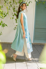 Fatima Khan | Eid Digital Silk Prints |   Teal Tropics