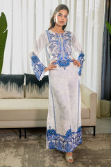 Fatima Khan | Eid Digital Silk Prints | White Opal