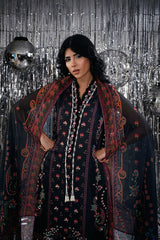 Fatima Khan | Disco Revival Festive Silk | Black Skye