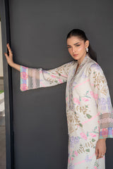 Fatima Khan | Layan Printed Eid Edit | Dove Dew