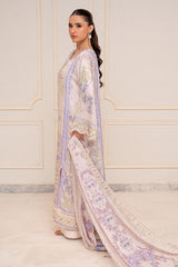 Fatima Khan | Layan Printed Eid Edit | Ivory Meadow