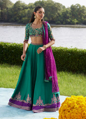 Farah Talib Aziz | Mayna Festive Luxe Pret | Amaranth Lehnga Choli