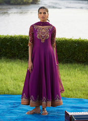 Farah Talib Aziz | Mayna Festive Luxe Pret | Pehil Purple And Dupatta Kalidaar