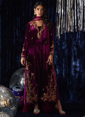 Farah Talib Aziz | Velvet Fete 4 | Arwen Magenta Shirt And Dupatta