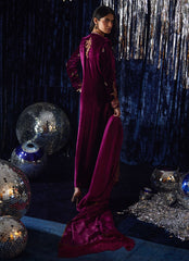 Farah Talib Aziz | Velvet Fete 4 | Arwen Magenta Shirt And Dupatta