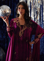 Farah Talib Aziz | Velvet Fete 4 | Arwen Magenta Shirt And Dupatta