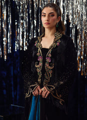 Farah Talib Aziz | Velvet Fete 4 | Nori Black Kaftan