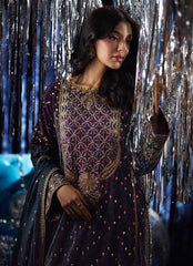 Farah Talib Aziz | Velvet Fete 4 | Reeya Velvet Shirt And Dupatta