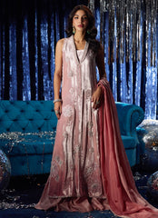 Farah Talib Aziz | Velvet Fete 4 | Calista Misty Rose Shirt And Dupatta