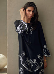 Farah Talib Aziz | Laani The Kaftan Edit | Serai Black Silk