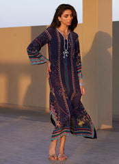 Farah Talib Aziz | Laani The Kaftan Edit | Zahara Midnight Crepe