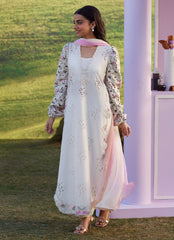 Farah Talib Aziz | Luna Eid 26 | Rose Lace Shirt And Dupatta