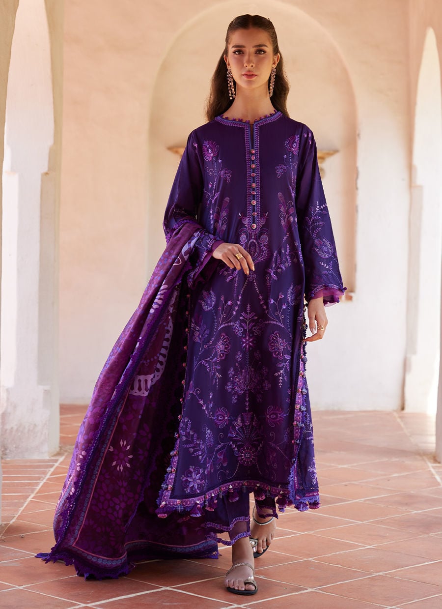 Farah Talib Aziz | Luxury Lawn 26 | Vicenta Violet