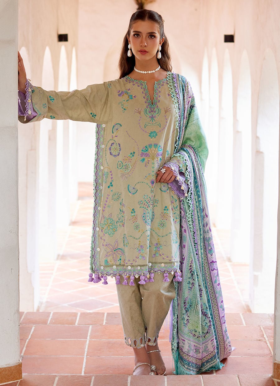 Farah Talib Aziz | Luxury Lawn 26 | Valeria Olive