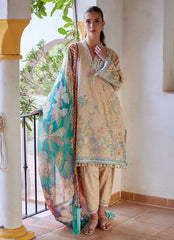 Farah Talib Aziz | Luxury Lawn 26 | Isabella Sand