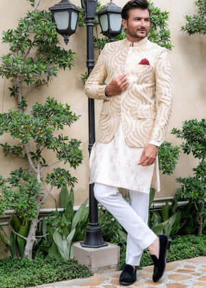 Ivory Gold Prince Coat ER 2071 - Edge Republic