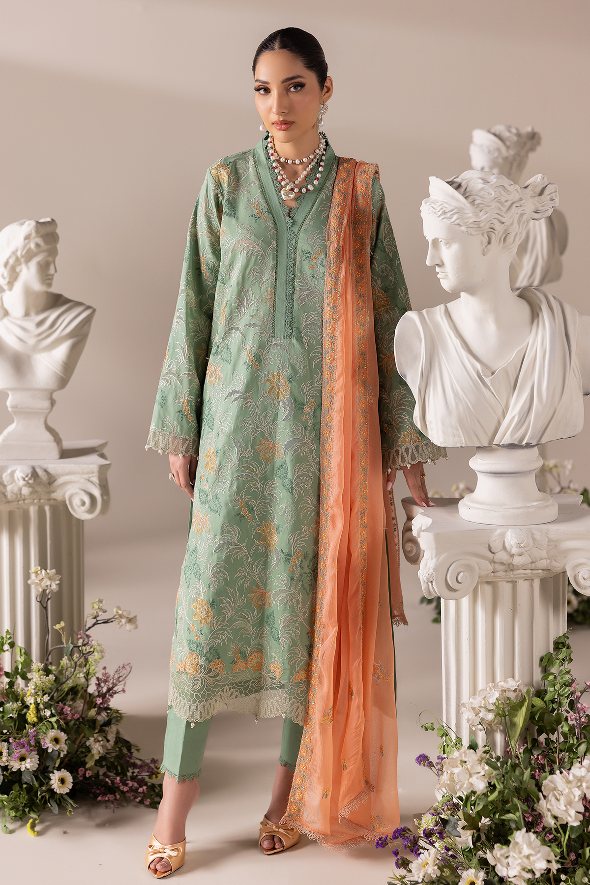 Rajbari | Premium Edition | Embroidered Chiffon Dopatta 06