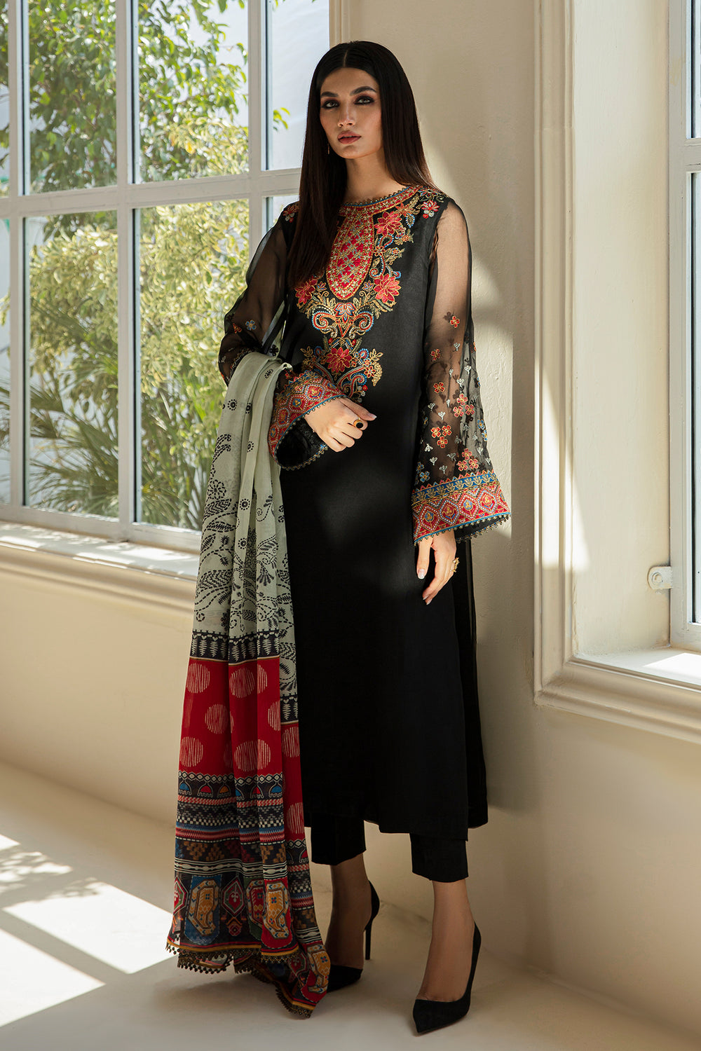 Baroque | Formals Collection | EMBROIDERED CHIFFON UF-388