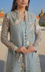 Threads and Motifs | Formal Dresses 25 | Organza Embroidered Front Open Jacket