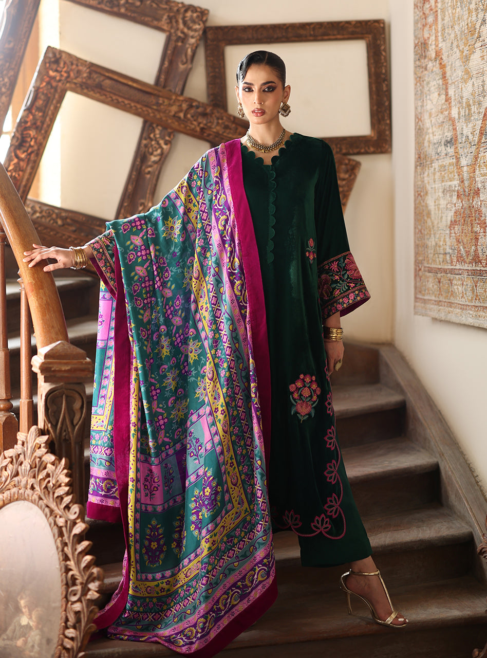 Zainab Chottani | Velura Velvet Edit 25 | Eden Long Shirt