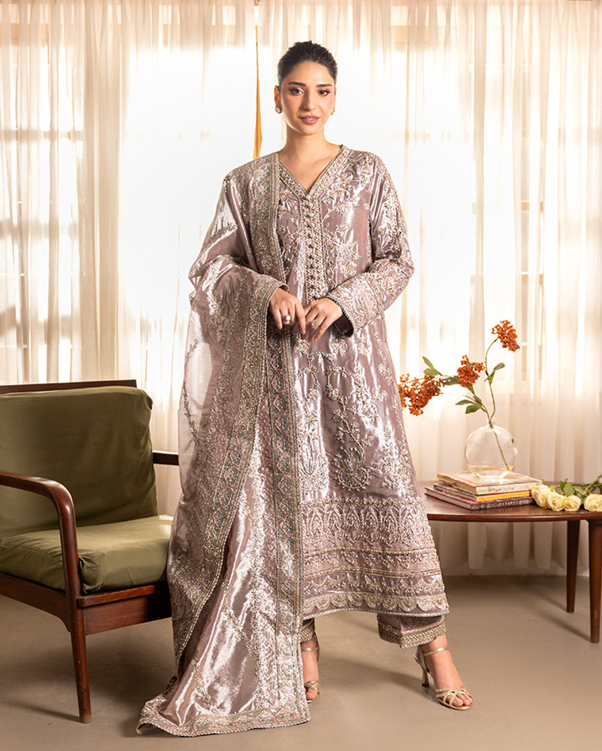 Mushq | Sunehri Lama Silk | Hamna | Zayan Clothing UK