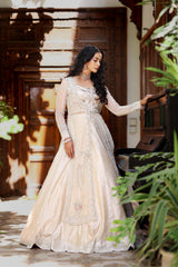 Wahaj M Khan | Nur Festive | Ivory Net Nur Gown