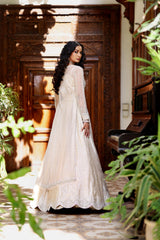 Wahaj M Khan | Nur Festive | Ivory Net Nur Gown