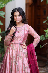 Wahaj M Khan | Nur Festive | Blush Pink & Magenta Choli Lehnga Nur Set