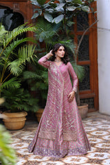 Wahaj M Khan | Nur Festive | Pale Pink Angarkha Nur Jacket