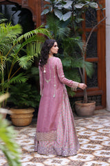 Wahaj M Khan | Nur Festive | Pale Pink Angarkha Nur Jacket