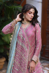 Wahaj M Khan | Nur Festive | Pale Pink Angarkha Nur Jacket