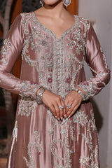 Wahaj M Khan | Nur Festive | Nude Mocha Luxe Kaftan Set