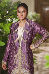 Wahaj M Khan | Nur Festive | Iridescent Orchid Purple Jacket set