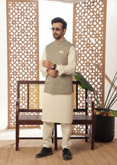 (3 Piece) - Pine Groove Suit with Matching Waistcoat
