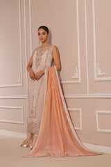 Wahaj M Khan | Banno Formals | PEACH HEAVY BANO2 SHIRT