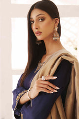 Wahajmkhan | Sitara Formals | NAVY & GOLD OUTFIT