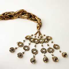Copper Colored Handmade Gotta Punjabi Paranda - Elayna