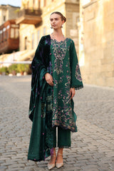 Rangrasiya | Carnation Luxury Shawl Edit | Matcha